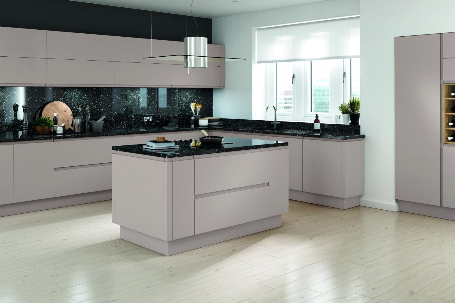 J Pull Handleless Kitchen 'Lucente Range' in Cashmere Matt  - J Pull Handleless -  Zebra Trades