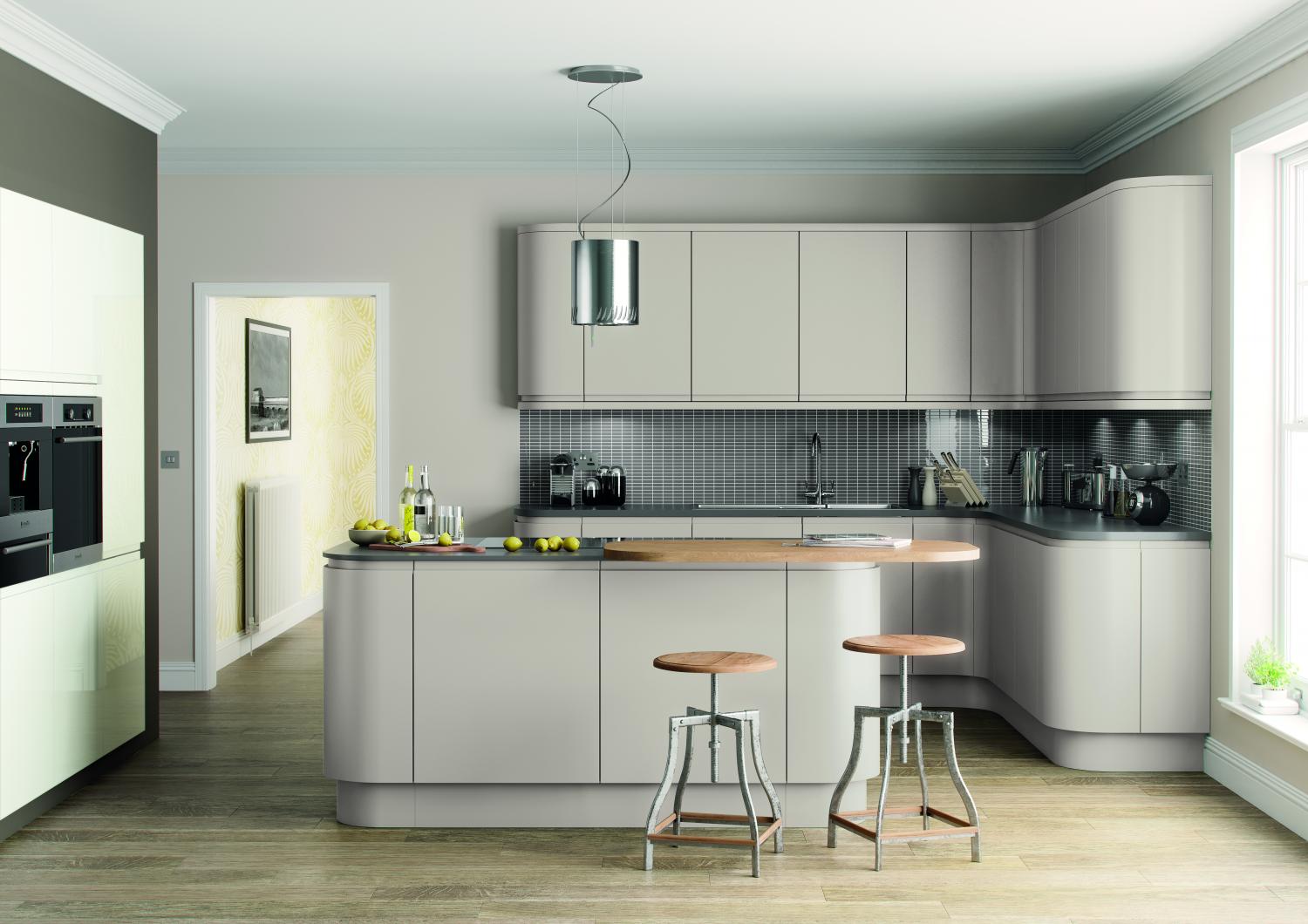 J Pull Handleless Kitchen 'Lucente Range' Hand Painted in Cashmere  - J Pull Handleless -  Zebra Trades