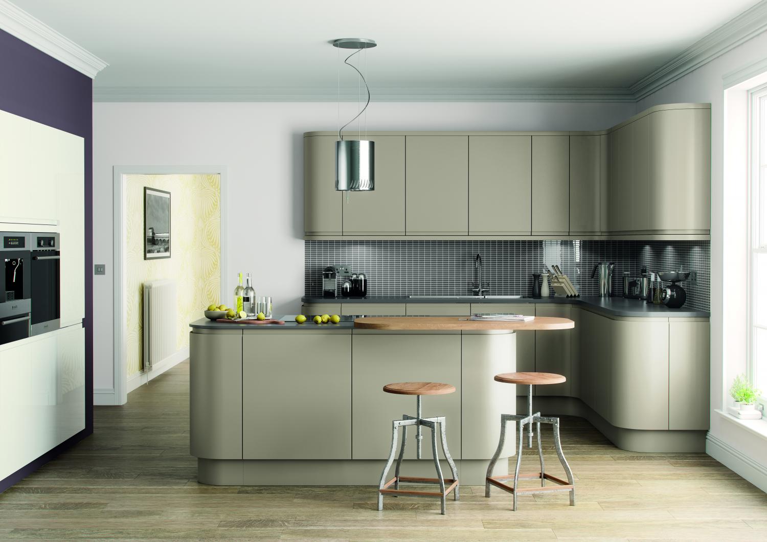 J Pull Handleless Kitchen 'Lucente Range' Hand Painted in Dakar  - J Pull Handleless -  Zebra Trades