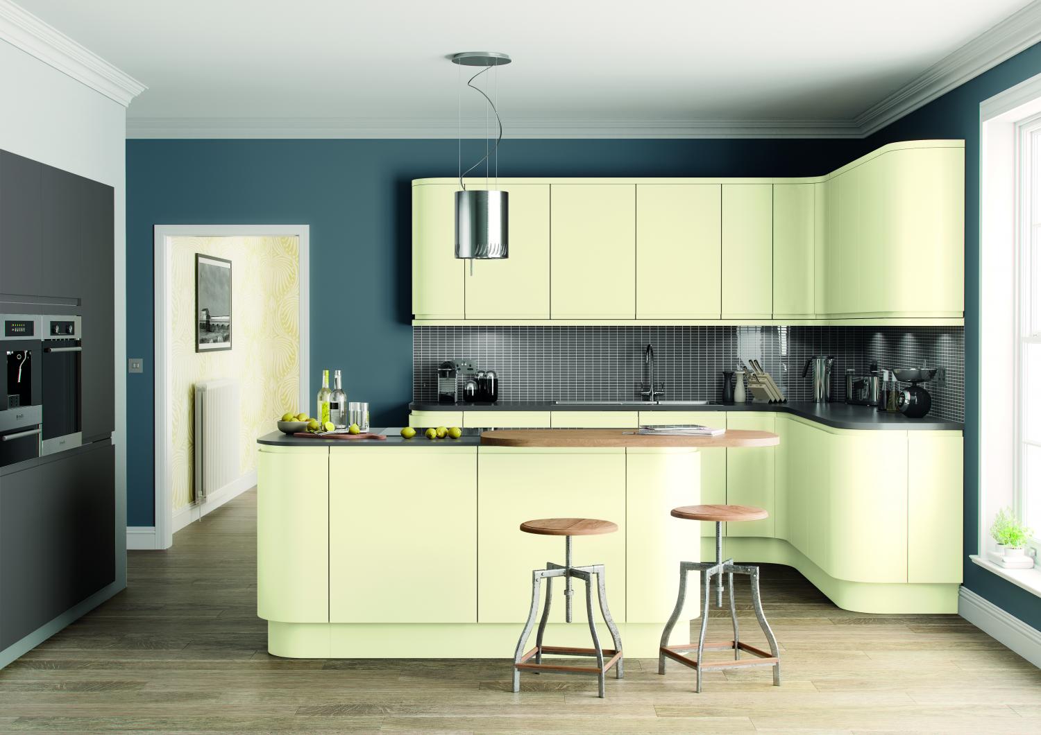 J Pull Handleless Kitchen 'Lucente Range' Hand Painted in Ivory  - J Pull Handleless -  Zebra Trades