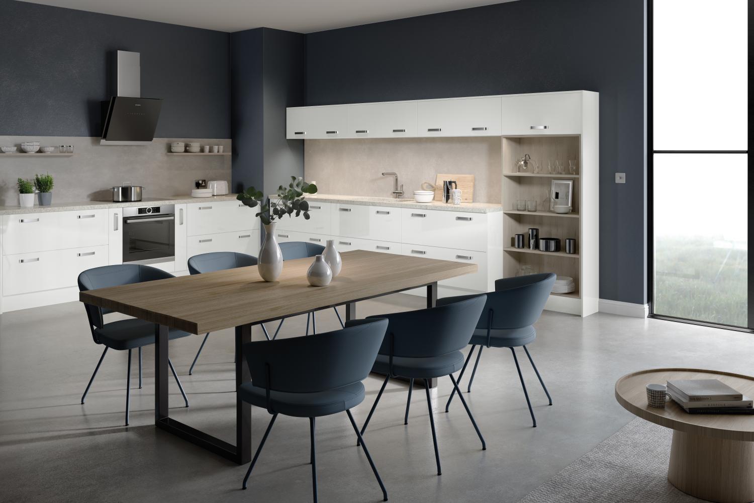 Modern Kitchen 'Vivo' Range shown in White Gloss  - Modern -  Zebra Trades
