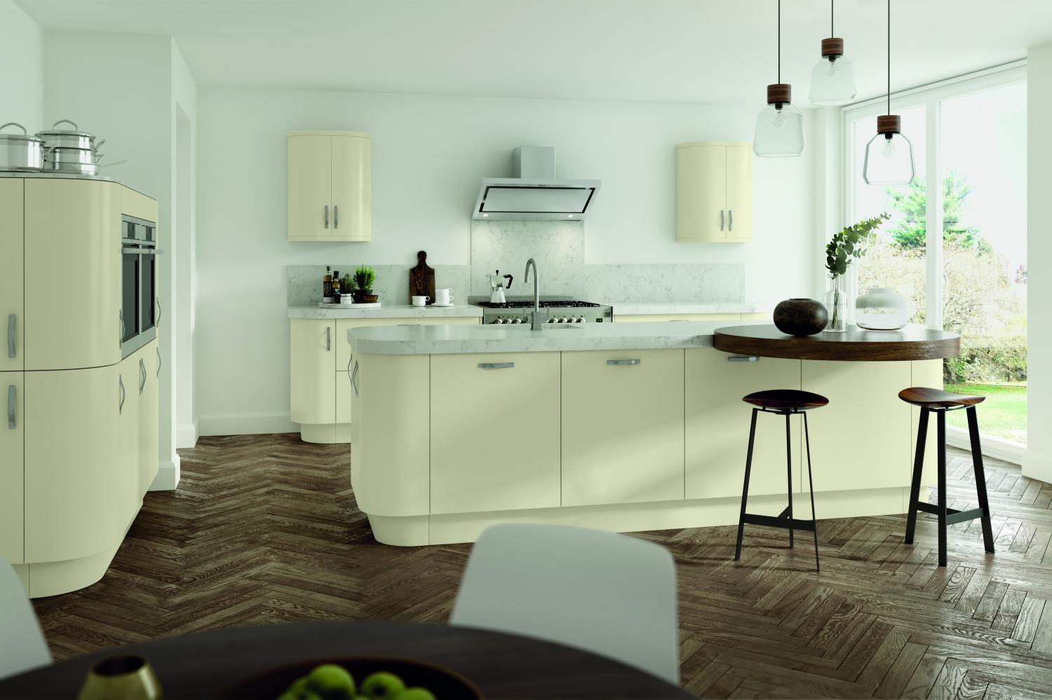 Modern Kitchen 'Vivo' Range shown in Ivory Matt  - Modern -  Zebra Trades