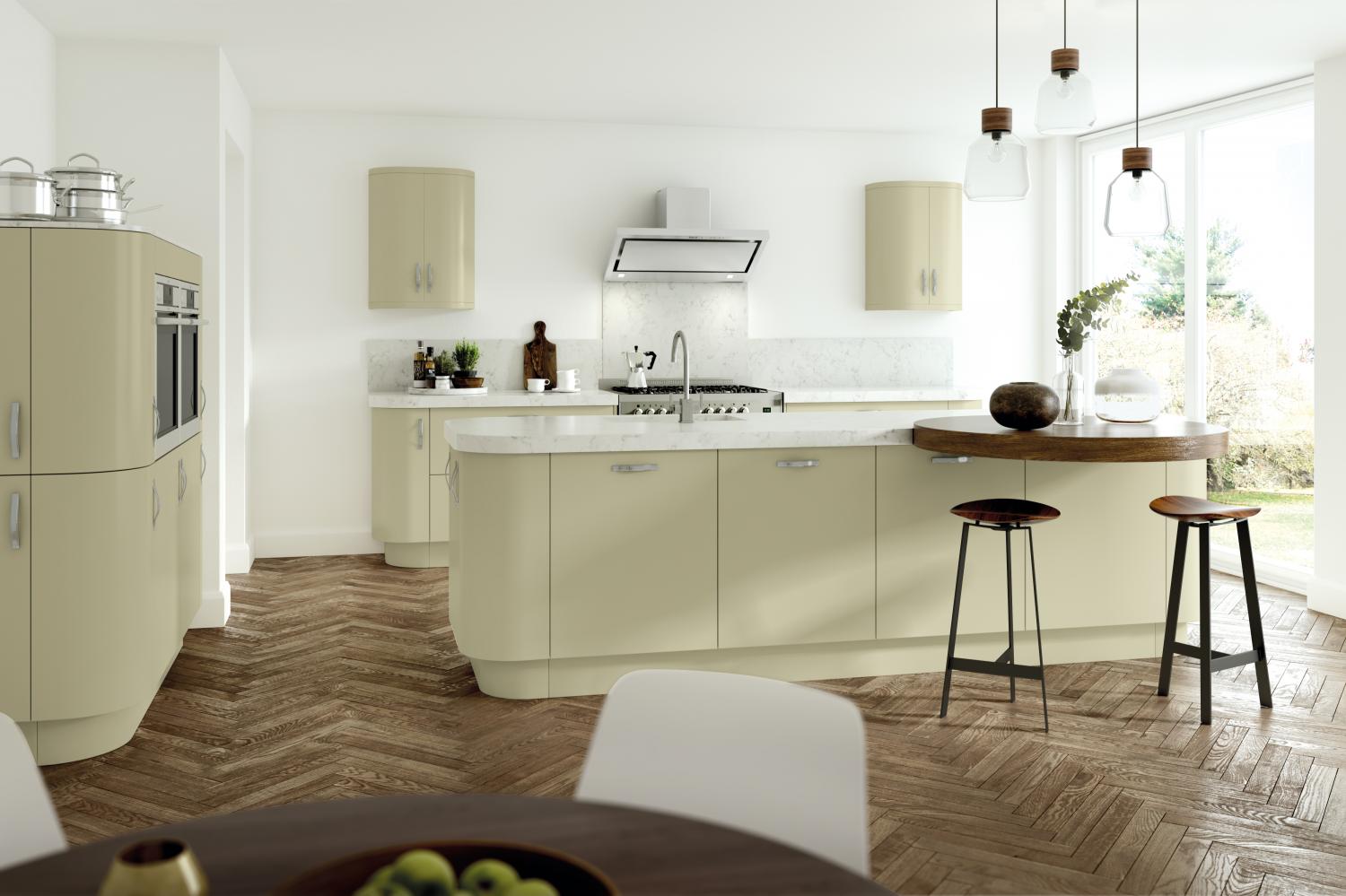 Modern Kitchen 'Vivo' Range shown in Sage Green Matt  - Modern -  Zebra Trades